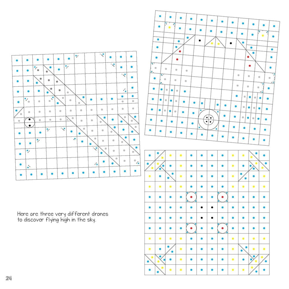 Fantasy Robots Grids Colouring Book