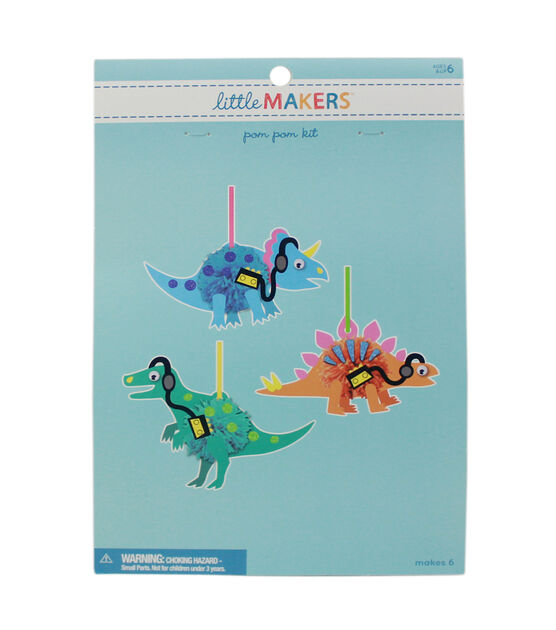 Little Makers Pom Pom Kit: Jammin' Dinosaurs