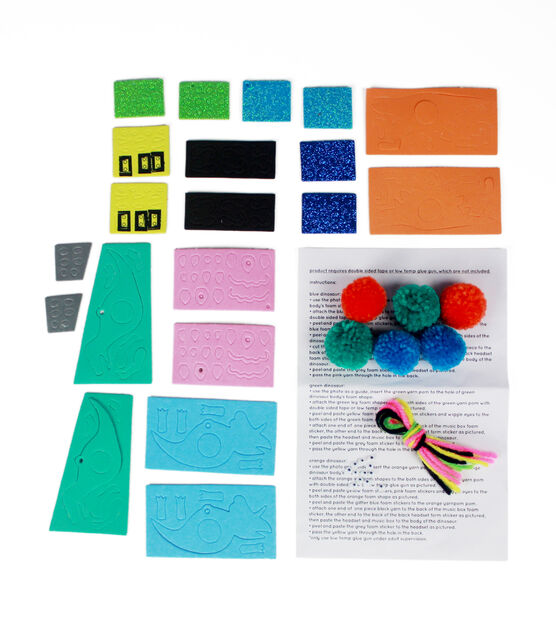 Little Makers Pom Pom Kit: Jammin' Dinosaurs