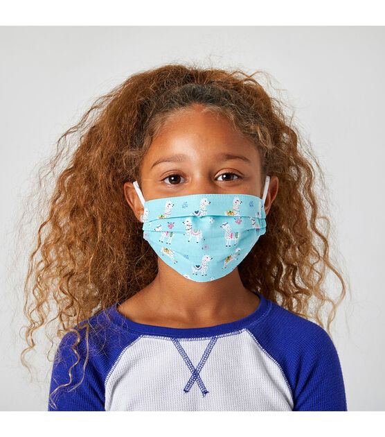 Kid's Llama Cotton Face Mask (XS)