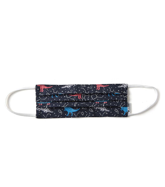 Kid's Dinos in Space Cotton Face Mask (XS)
