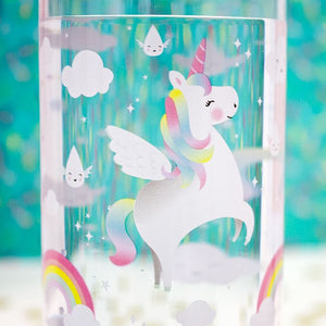 Sass & Belle - Rainbow Unicorn Clear Water Bottle