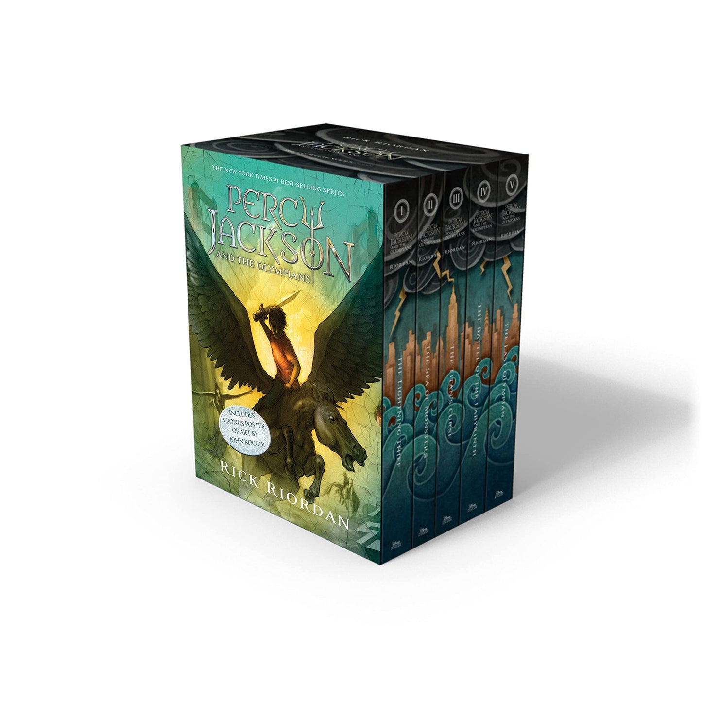 Percy Jackson and the Olympians 5 Book Paperback Boxed Set (new covers w/poster)