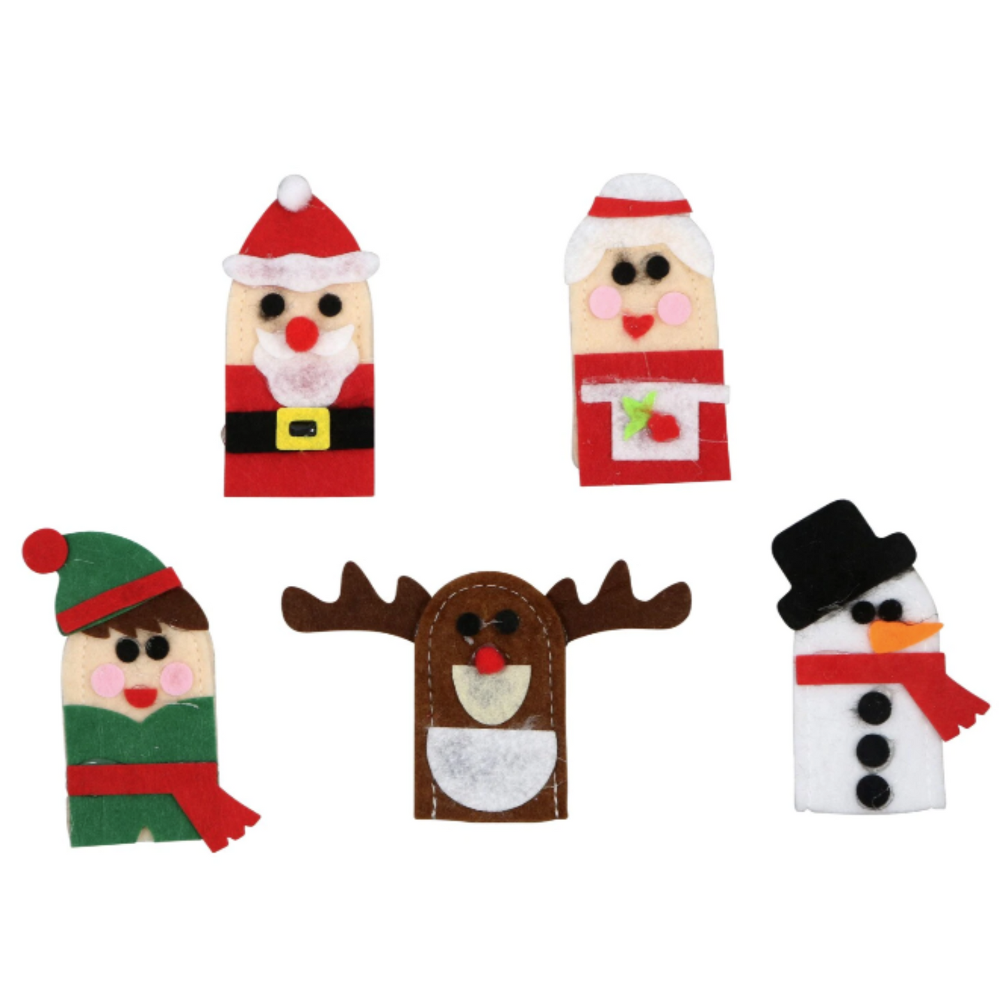 Crafter's Square Felt Finger Puppet Kits (5 Characters in each)