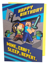 Load image into Gallery viewer, Hallmark: Minecraft Have an Epic Birthday Adventure card