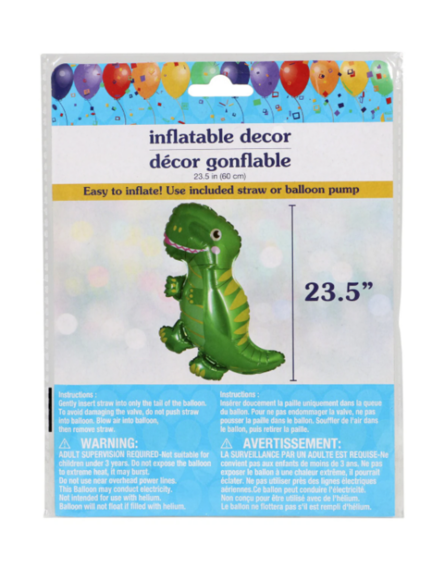 Dinosaur Foil Balloon, 23.5-in.