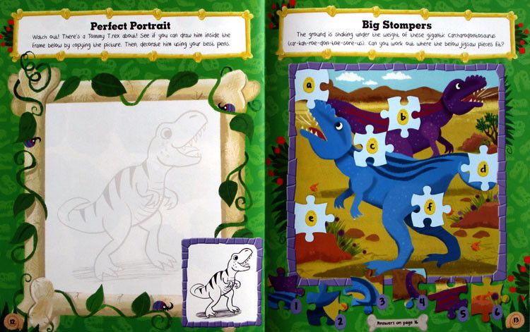 Ferocious Dinosaurs Sticker Activity Fun Book