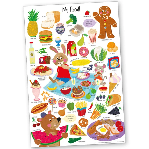 Miles Kelly: Wonderful Words: My Food! (With Busy Wall Poster!)