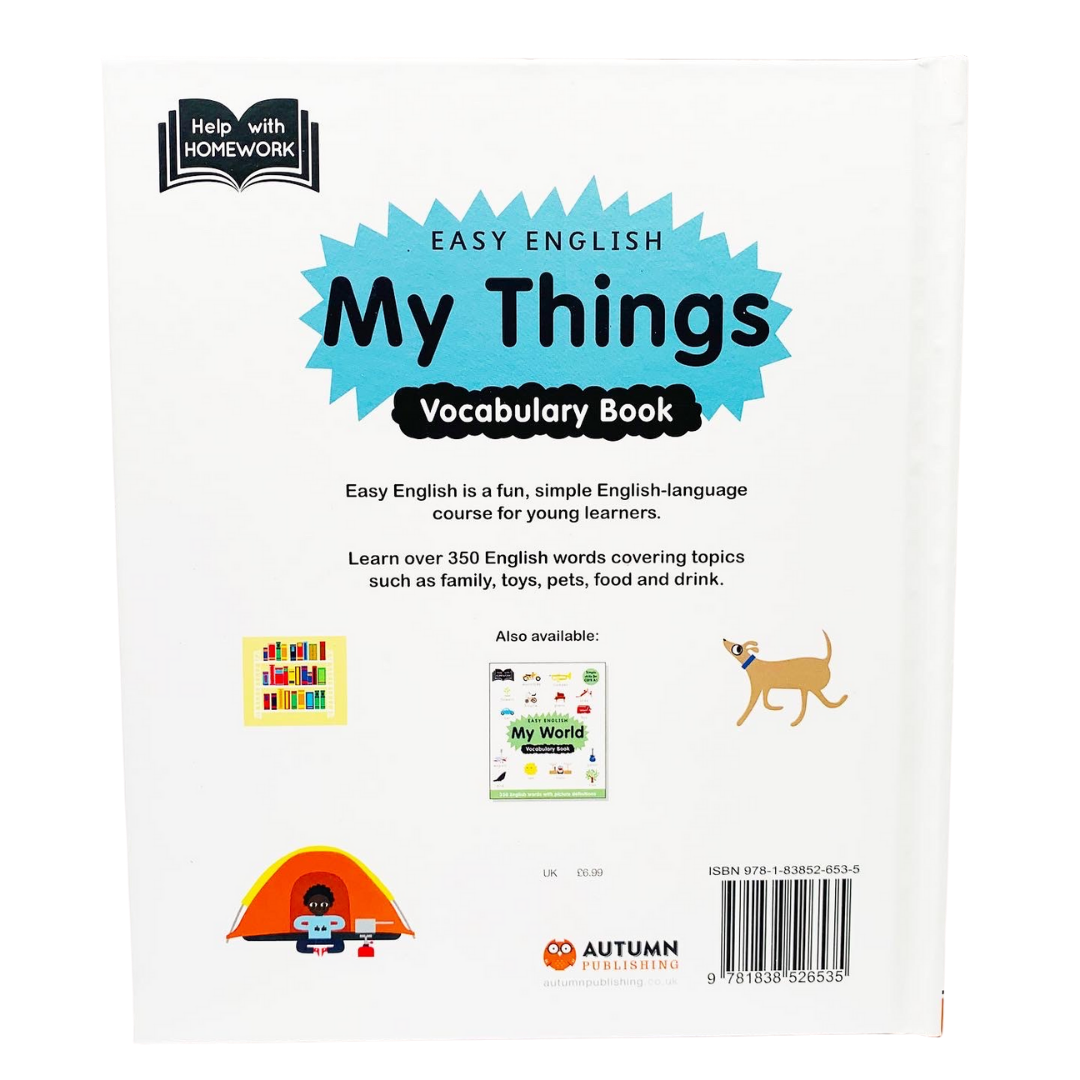 Help With Homework: Easy English My Things Vocabulary Book