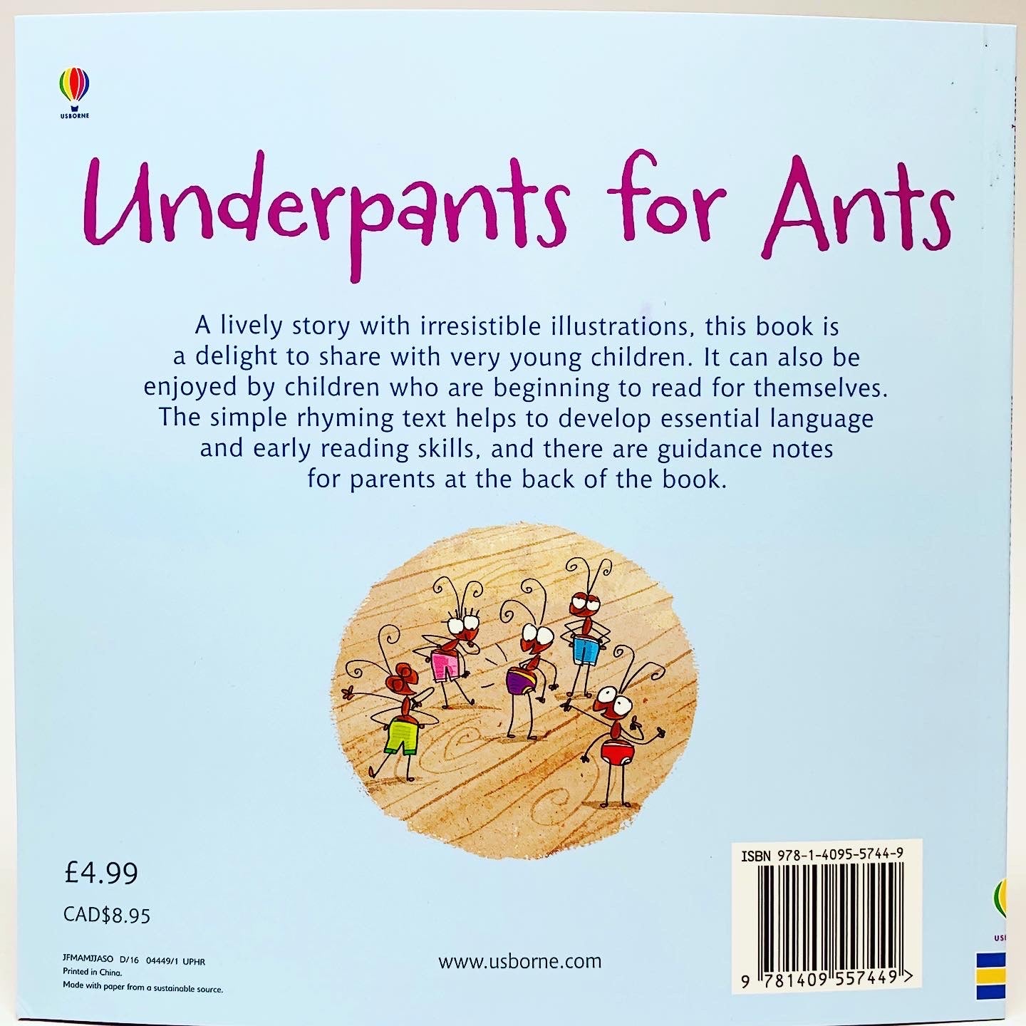 Usborne Phonics Readers: Underpants for Ants