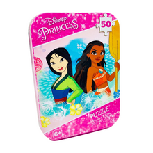 Load image into Gallery viewer, Disney Princess Mini Puzzle in Collectable Tin (50 pieces)