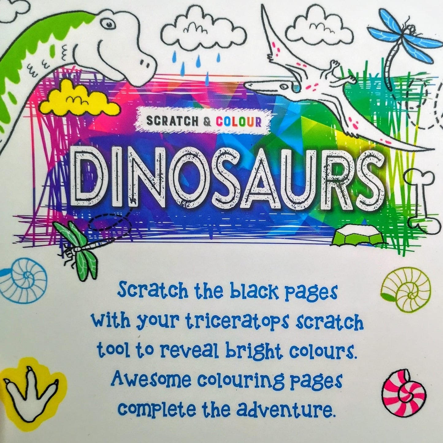 Dinosaurs: Scratch & Colour
