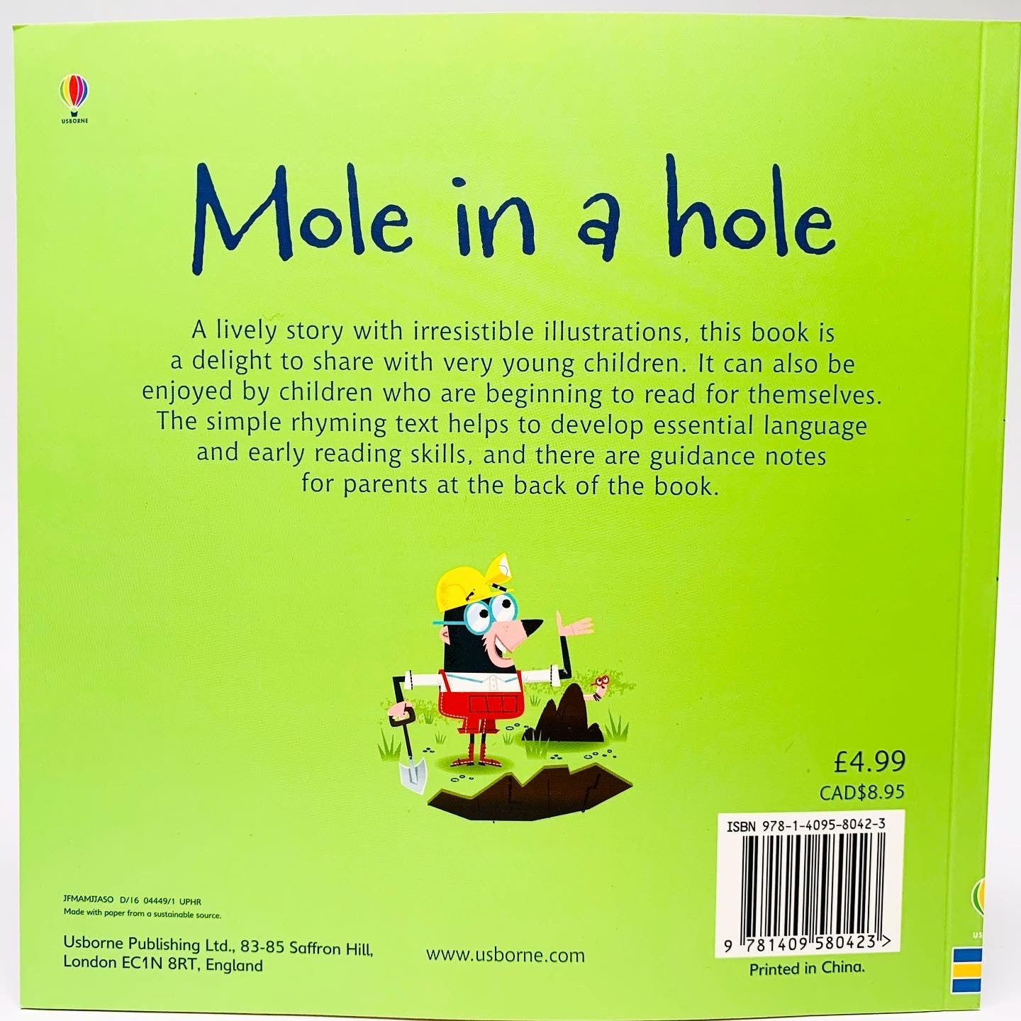 Usborne Phonics Readers: Mole in a Hole