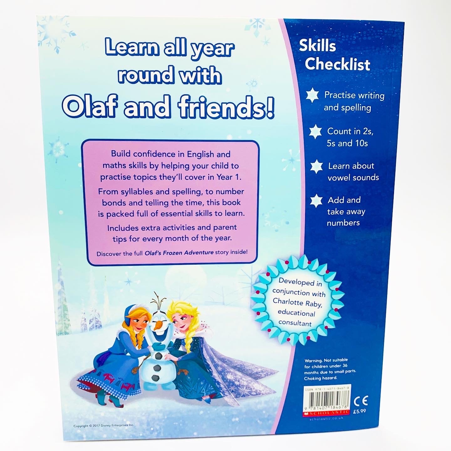 Disney Learning: Olaf's Frozen Adventure: Maths and English Learning Yearbook (Age 5+)