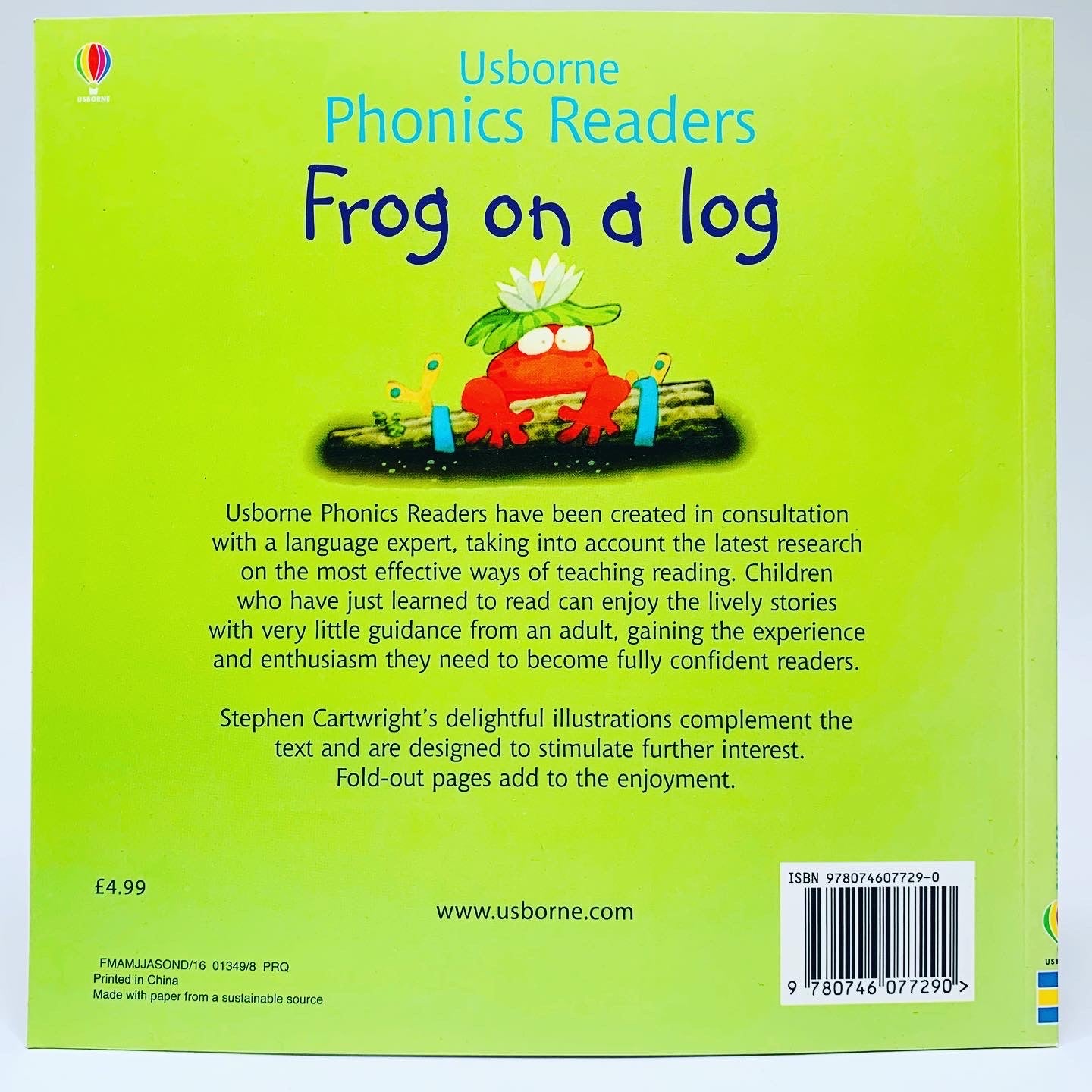 Usborne Phonics Readers: Frog on a Log