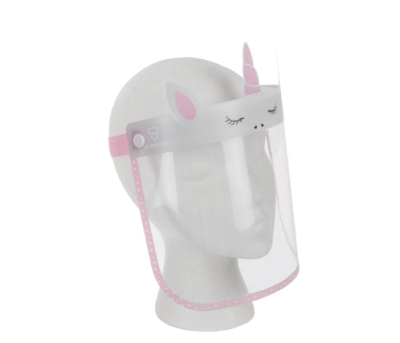 Kid's Clear Protective Face Shield: Unicorn