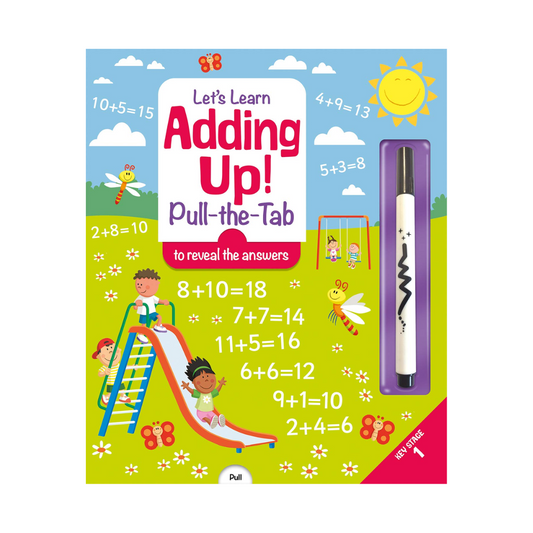 Let's Learn Adding Up ! Pull - The - Tabs : Wipe Clean