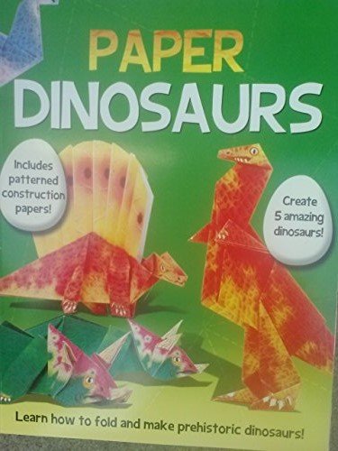 Paper Dinosaurs - Paper Folding Instruction Book - Patterned Construction Paper