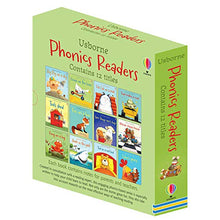 Load image into Gallery viewer, Usborne Phonics Readers 12 illustrated Books Box Set Collection