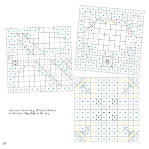 Fantasy Robots Grids Colouring Book