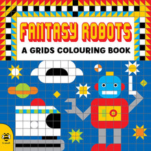 Load image into Gallery viewer, Fantasy Robots Grids Colouring Book