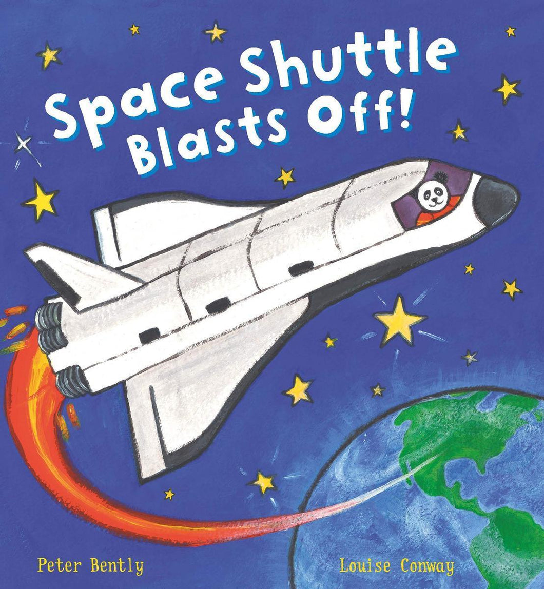 Space shuttle blasts off !