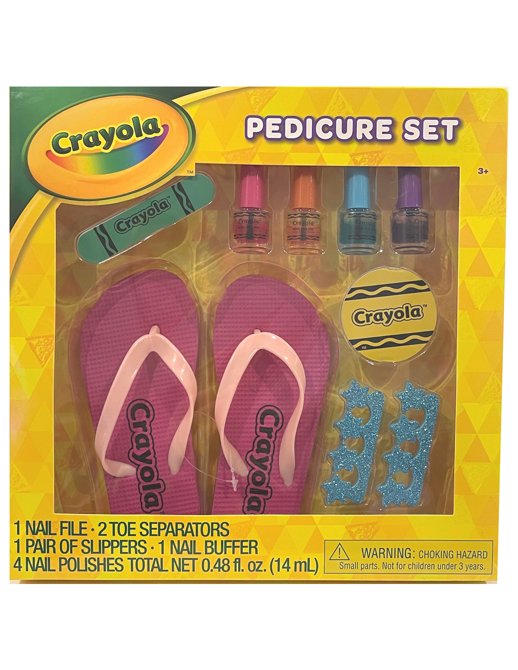 Crayola 9-Piece Pedicure Gift Set: Polish, Buffers, Flip-Flops and More!