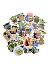 Load image into Gallery viewer, Star Wars Mandalorian and Baby Yoda Deluxe Sticker Pack