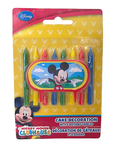 Disney's Mickey Mouse Clubhouse: Happy Birthday Cake Decoration (8 Candles, Birthday Sign & Holders)