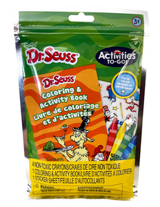 Dr. Seuss Activities on the Go! (Book, Crayons, & Stickers!)