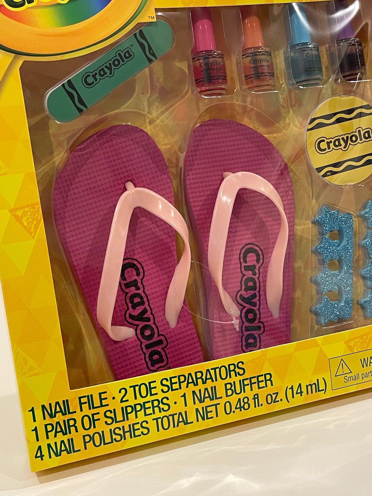 Crayola 9-Piece Pedicure Gift Set: Polish, Buffers, Flip-Flops and More!