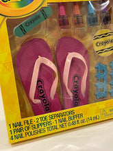 Load image into Gallery viewer, Crayola 9-Piece Pedicure Gift Set: Polish, Buffers, Flip-Flops and More!