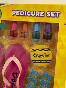 Crayola 9-Piece Pedicure Gift Set: Polish, Buffers, Flip-Flops and More!