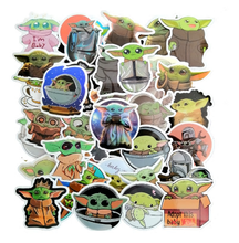 Load image into Gallery viewer, Star Wars Mandalorian and Baby Yoda Deluxe Sticker Pack