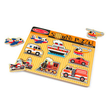 Load image into Gallery viewer, Melissa and Doug: Vehicles Sound Puzzle