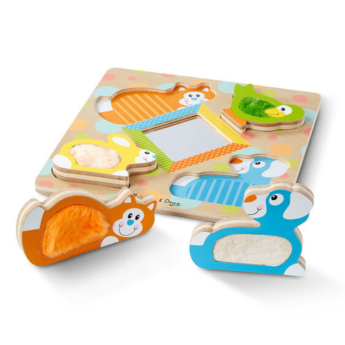 Melissa and Doug: Touch and Feel Puzzle Peek-a-Boo Pets