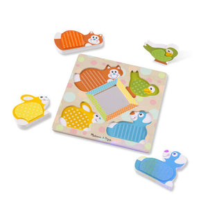 Melissa and Doug: Touch and Feel Puzzle Peek-a-Boo Pets
