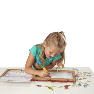 Melissa and Doug: Reusable Drawing and Magnet Kit Dinosaurs (Play Draw Create)