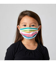 Load image into Gallery viewer, Kid&#39;s Rainbow Stripe Cotton Face Mask (XS)