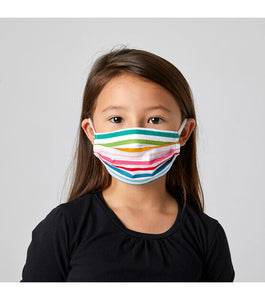 Kid's Rainbow Stripe Cotton Face Mask (XS)