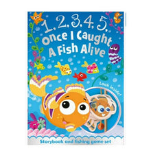 Load image into Gallery viewer, 1,2,3,4,5 Once I Caught a Fish Alive Story Book and Fishing Game Set