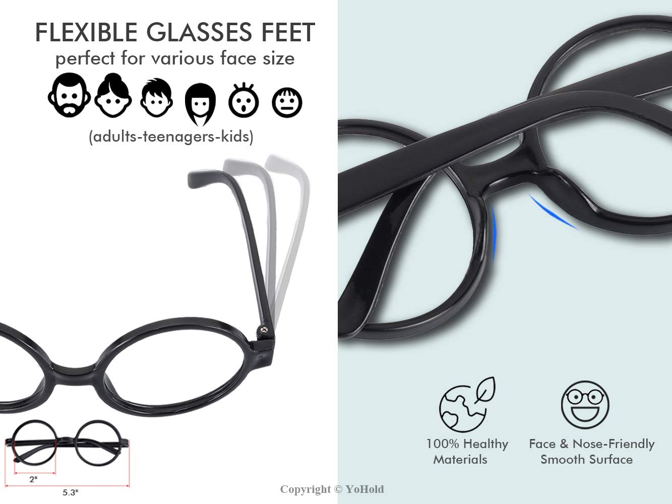 Harry Potter Glasses, Magic Wand, and Scar Tattoo Dress-Up Set (1 glasses and tattoo in each)