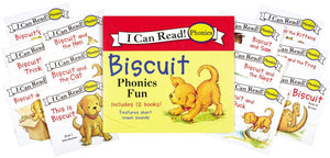 Biscuit 12-Book Phonics Fun!: Includes 12 Mini-Books Featuring Short and Long Vowel Sounds (My First I Can Read)
