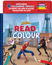 Load image into Gallery viewer, Marvel Spider-Man Read &amp; Colour (Storybook and 6 Colouring Pencils)