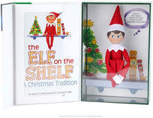 Load image into Gallery viewer, Elf on the Shelf : A Christmas Tradition Blue-Eyed Boy Light Tone Scout Elf! Elf and book included