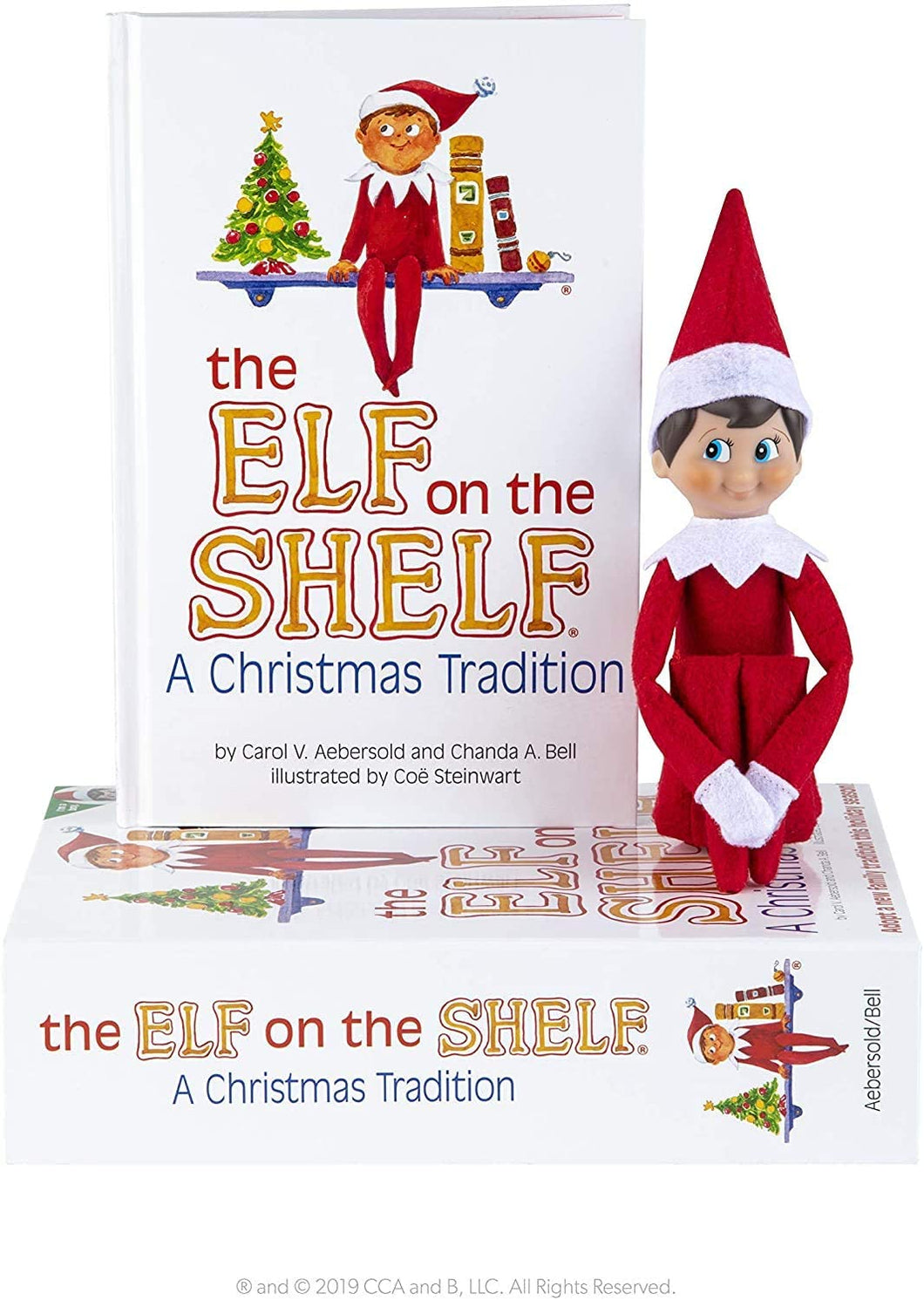 Elf on the Shelf : A Christmas Tradition Blue-Eyed Boy Light Tone Scout Elf! Elf and book included