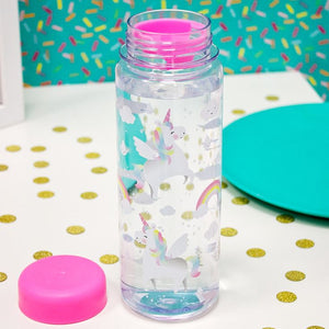 Sass & Belle - Rainbow Unicorn Clear Water Bottle