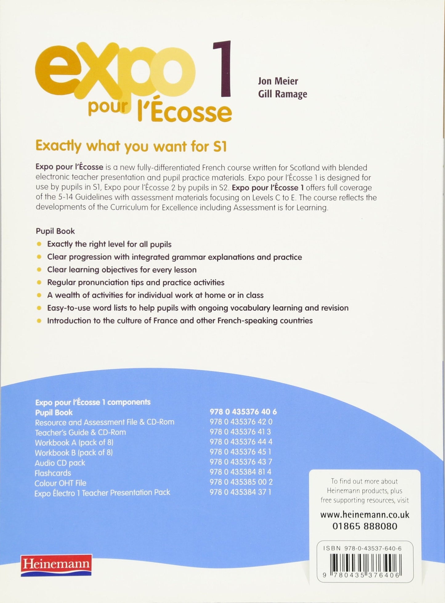 Expo pour l'Ecosse 1 Pupil Book (Ages 11 to 14)