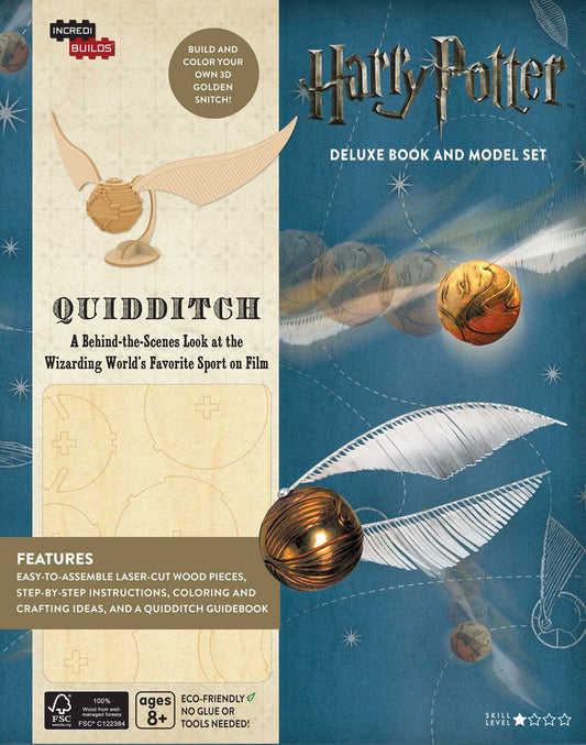 Harry Potter Quidditch Book and 3D Wood Model Figure Kit - Build, Paint and Collect!