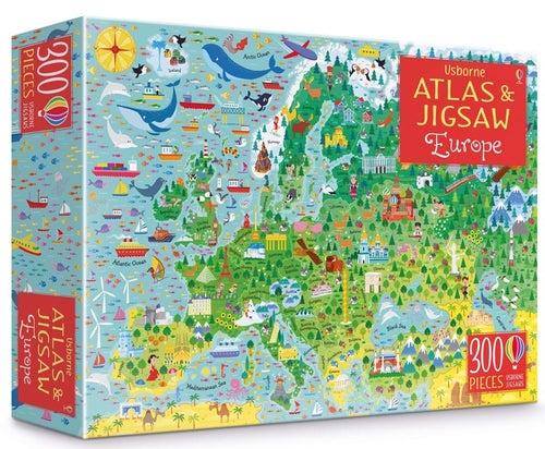 Europe Atlas and Jigsaw Puzzle